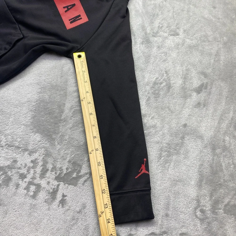 Nike‎ Jordan Dri-Fit Black Red Hoodie Sweatshirt Kids Size 7 116-122cm